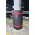 Innoplast, Inc 44"H x 60"W Soft Nylon Column Protector -  Black Cover/Red Tapes CW-60-BKR